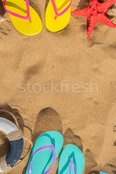 Foto stock: Verão · praia · diversão · cena · quadro · areia