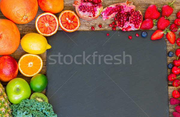 Stock photo: Fresh smoothy drink with igredients