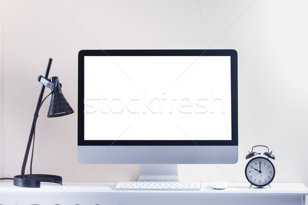 Zdjęcia stock: Pracy · biurko · komputera · pc · kopia · przestrzeń · domu