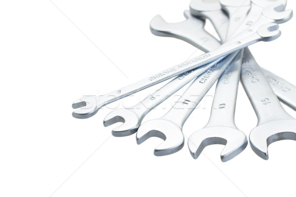 Set of  metalic wrenches Stock photo © neirfy