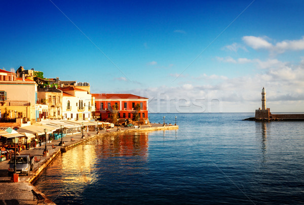 venetian habour of Chania, Crete, Greece Stock photo © neirfy