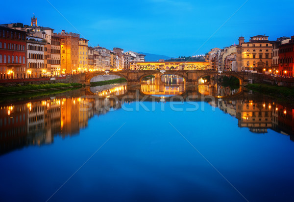 Ponte Santa Trinita bridge over the Arno River, Florence Stock photo © neirfy