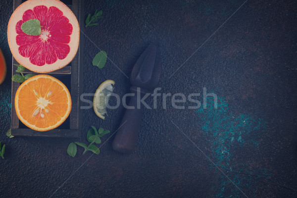 Orange, lemon and grapefruit Stock photo © neirfy