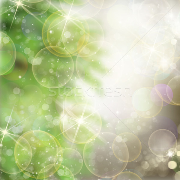 christmas background with fir tree and gleaming background Stock photo © neirfy