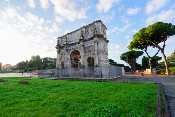 Kolosseum Bogen Rom Italien antiken Stadt Stock foto © neirfy