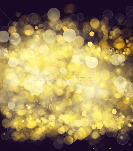 Foto stock: Dourado · espaço · estrelas · estrela · preto · luzes