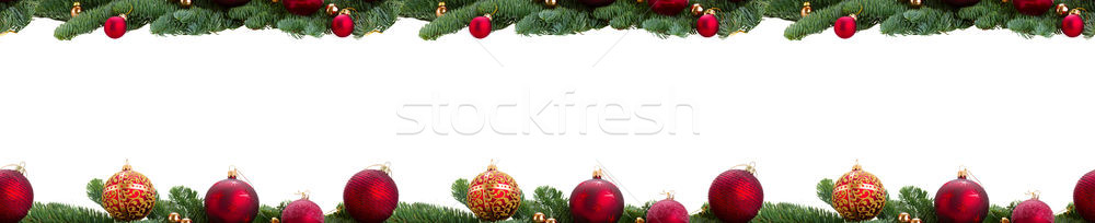 Stockfoto: Evergreen · Rood · christmas · bal