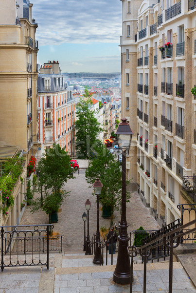通り パリ フランス 表示 ロマンチックな 建物 ストックフォト © neirfy
