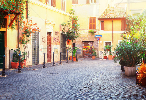 Stock photo: street in Trastevere, Rome, Italy