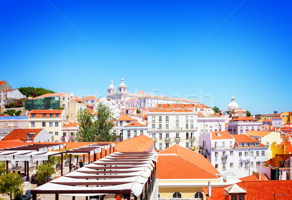 Foto stock: Ver · Lisboa · Portugal · cidade · velha · linha · do · horizonte