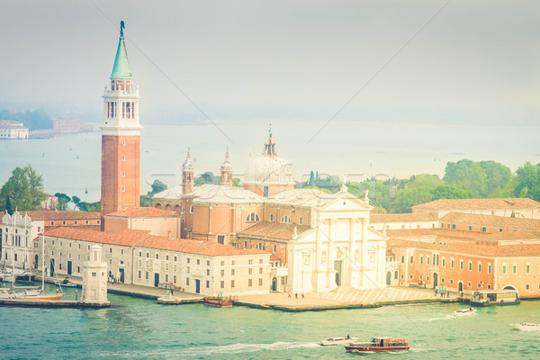 Sziget Velence Olaszország kilátás közelkép retro Stock fotó © neirfy