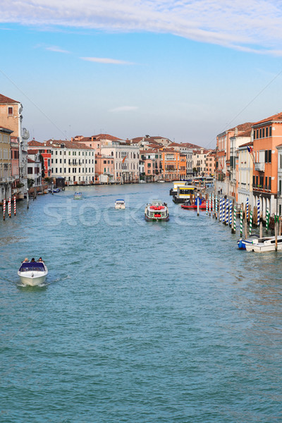 Kanal Venedig Italien Stadtbild Haus Gebäude Stock foto © neirfy