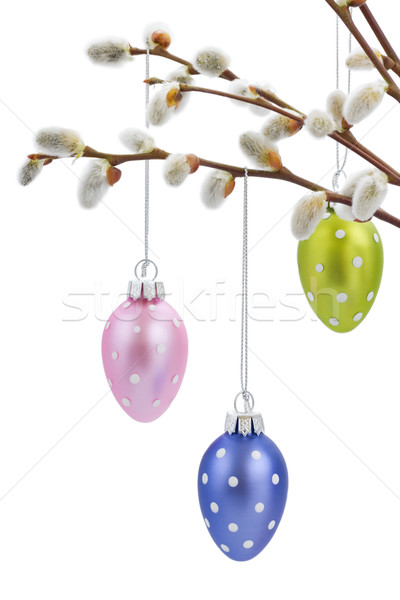 Hanging easter eggs Stock photo © neirfy