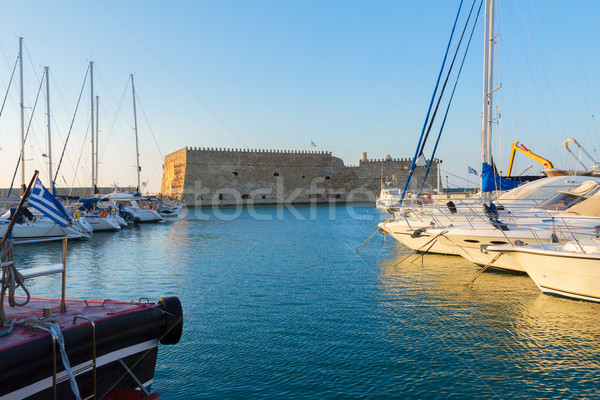 Heraklion harbour, Crete, Greece Stock photo © neirfy