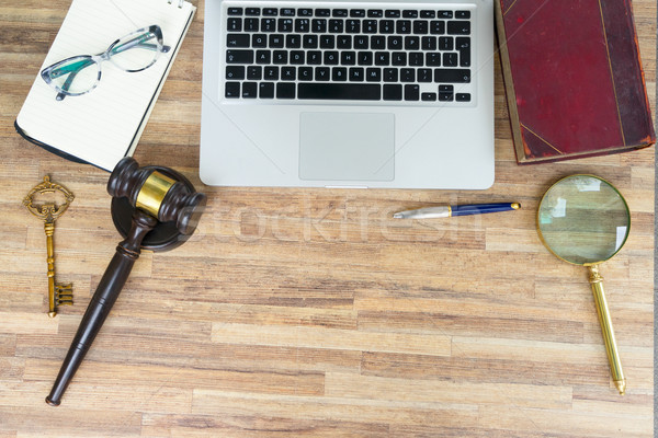 Workspace hero header with law gawel Stock photo © neirfy