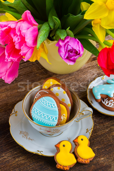 Tasse Pâques cookies lumineuses alimentaire [[stock_photo]] © neirfy