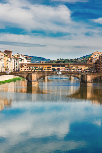 Święty mikołaj most rzeki Florencja mętny niebo Zdjęcia stock © neirfy