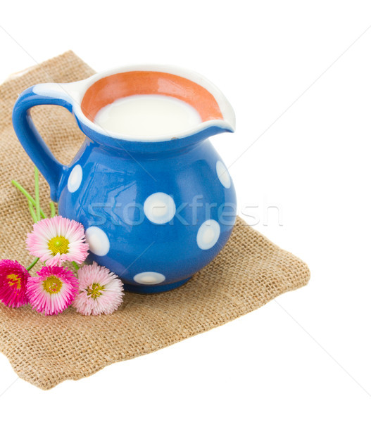 Stock photo: milk served in pitcher