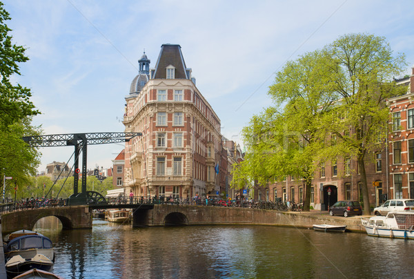 Cidade velha Amsterdam canal anel Holanda água Foto stock © neirfy