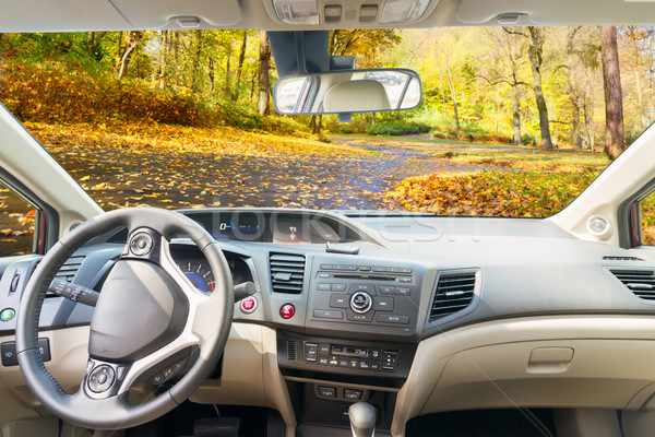 car windscreen with road Stock photo © neirfy