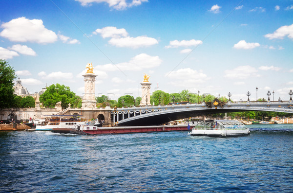 Bridge of Alexandre III in Paris, France Stock photo © neirfy