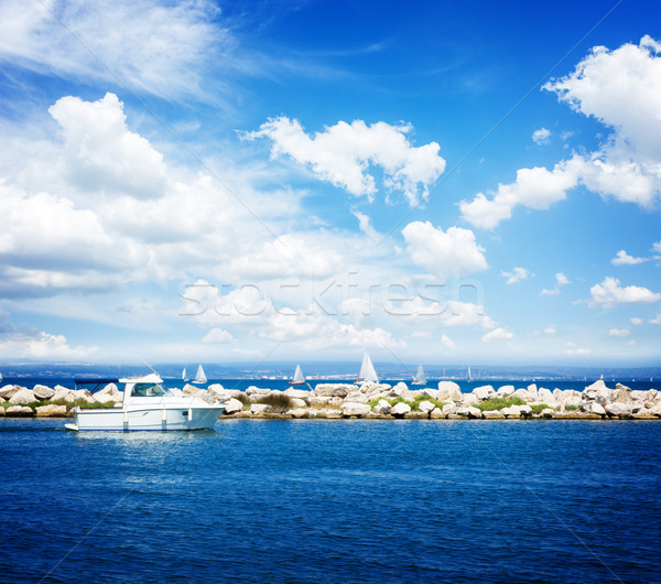 Marina azul océano mediterráneo mar Foto stock © neirfy