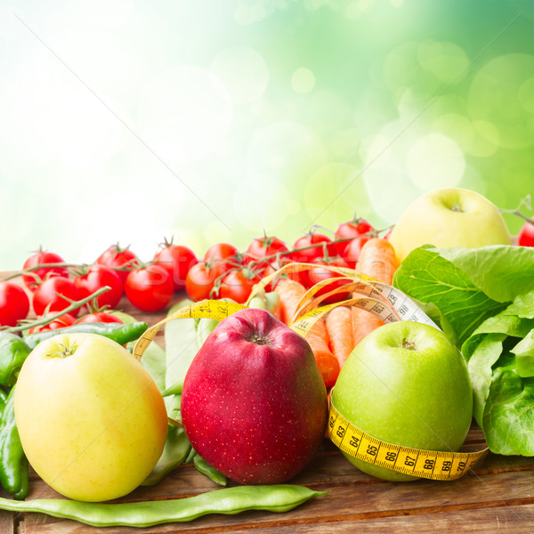 Healthy food on table Stock photo © neirfy