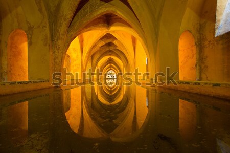 Royal Spanien Dame Terrasse Stadt Pool Stock foto © neirfy