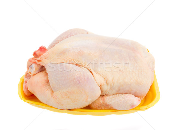 Crude hen on a white background Stock photo © neirfy
