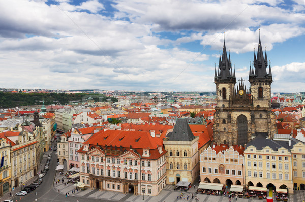 Tyn cathedral at market square Stock photo © neirfy