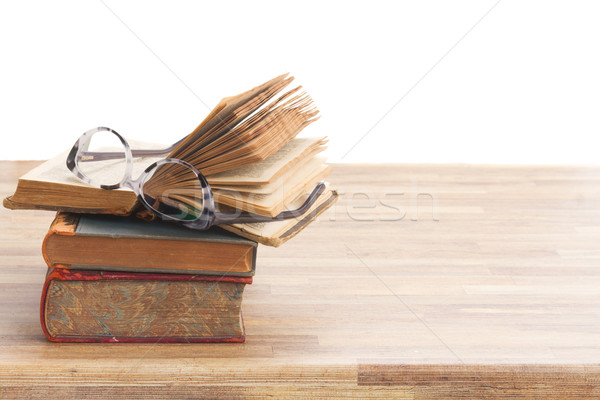 Stock photo: Books and glasses