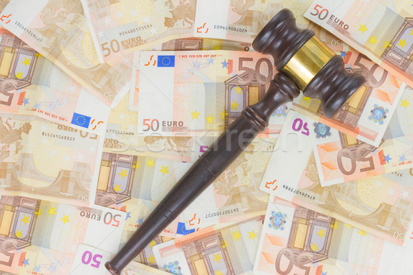 Law Gavel and Euro Money Stock photo © neirfy