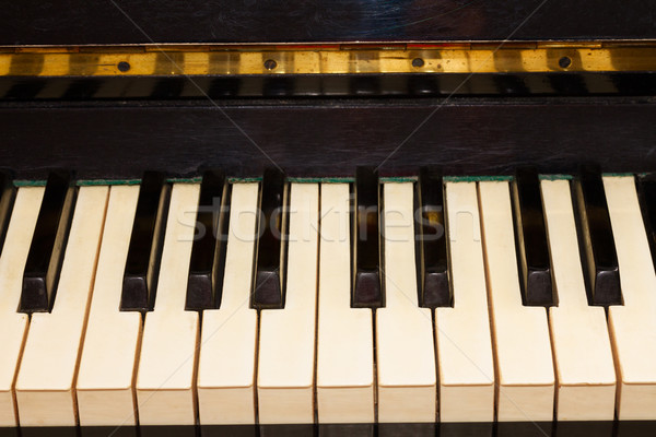 Stock photo: vintage piano keyboard