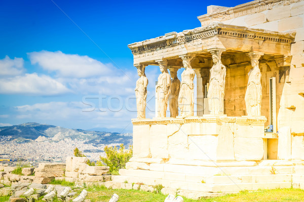 Tempel Acropolis Athene Griekenland achtergrond Stockfoto © neirfy