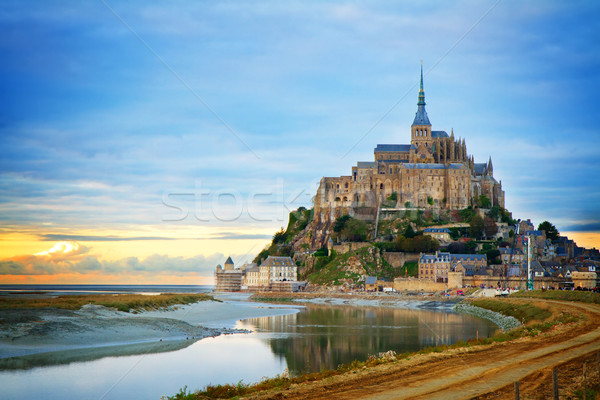 Mont St Michel at sunset , France Stock photo © neirfy