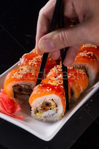 Japanese sushi dish Stock photo © neirfy