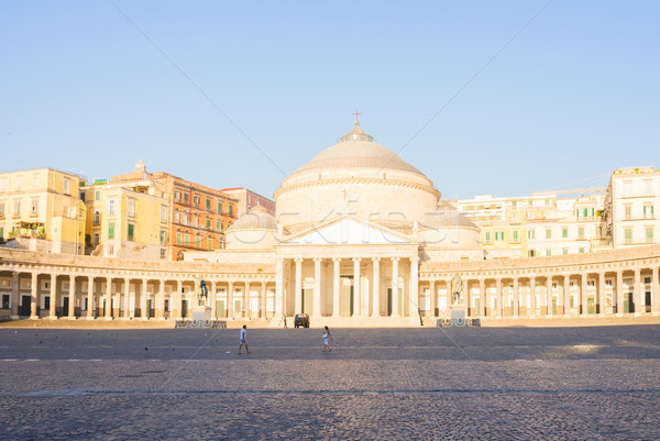 Napoli Italia view piazza estate chiesa Foto d'archivio © neirfy