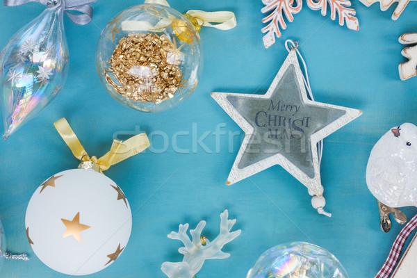Blue and white christmas Stock photo © neirfy