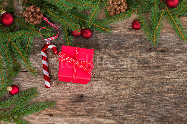 Stock photo: Christmas flat lay styled scene