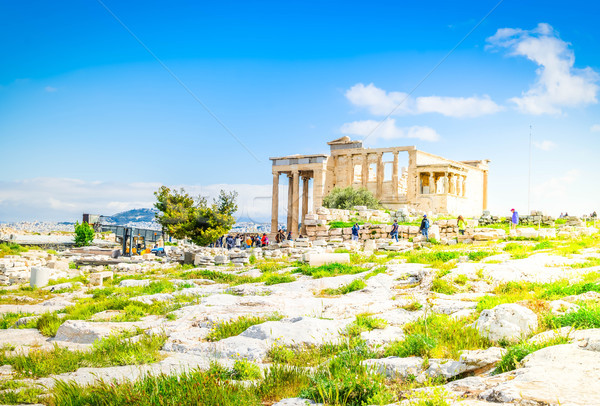 Erechtheion temple in Acropolis of Athens Stock photo © neirfy