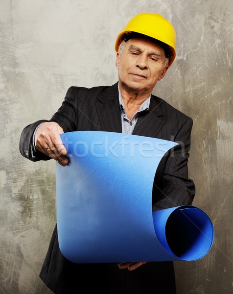 Foto stock: Senior · homem · engenheiro · plano
