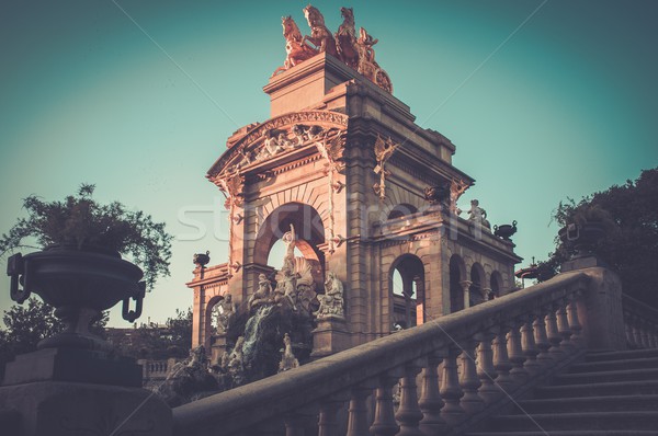 Fountain in a Parc de la Ciutadella, Barcelona Stock photo © Nejron