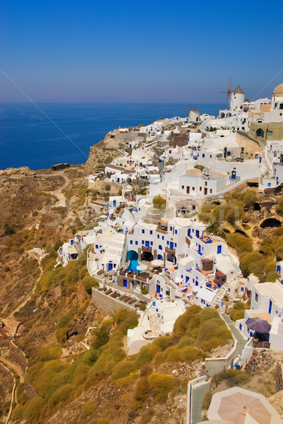 Frumos peisaj vedere santorini insulă Grecia Imagine de stoc © Nejron