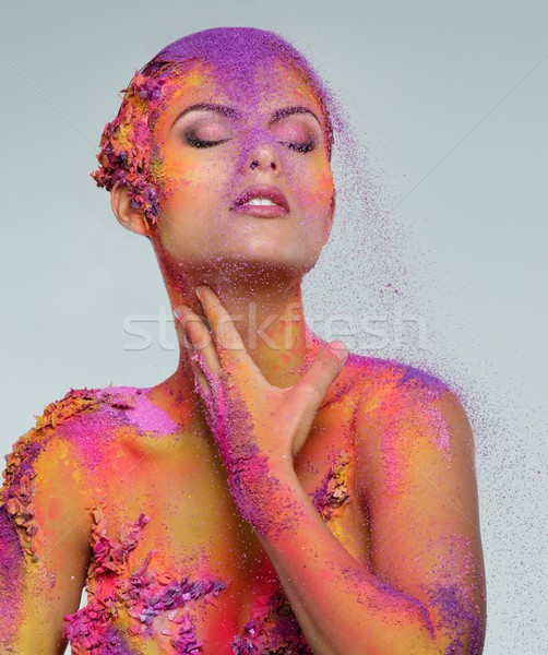 Fragility of a human creature conceptual body art on a woman  Stock photo © Nejron