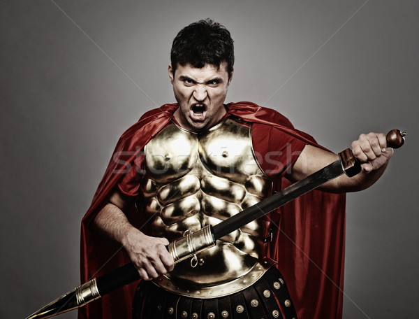 Stock photo: Legionary soldier ready for a war