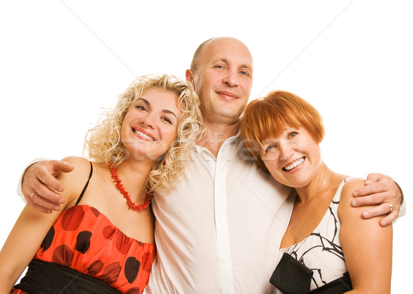 Hermosa familia aislado blanco sonrisa fondo Foto stock © Nejron