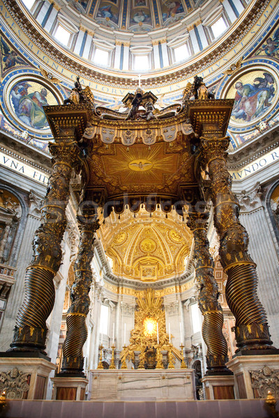 Stock fotó: Szent · Péter · Bazilika · Róma · Olaszország · épület · fény · istentisztelet