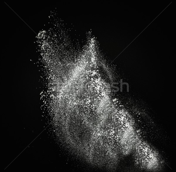 Biały proszek odizolowany czarno białe czarny chmury Zdjęcia stock © Nejron