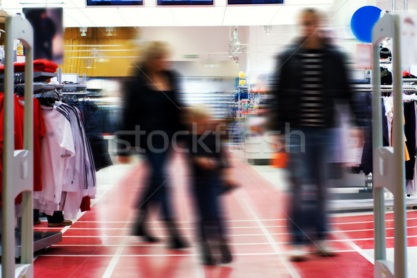 Család vásárlás központ város anya táska Stock fotó © Nejron