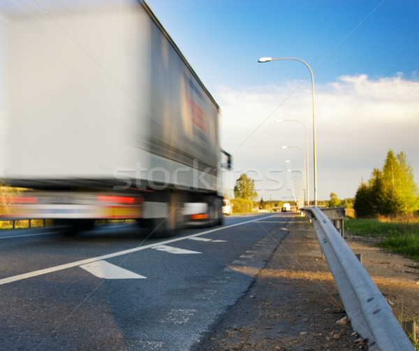 Stock photo: Fast moving truck
